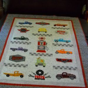 BEAUTIFUL MADE  "TRUCKING QUILT"